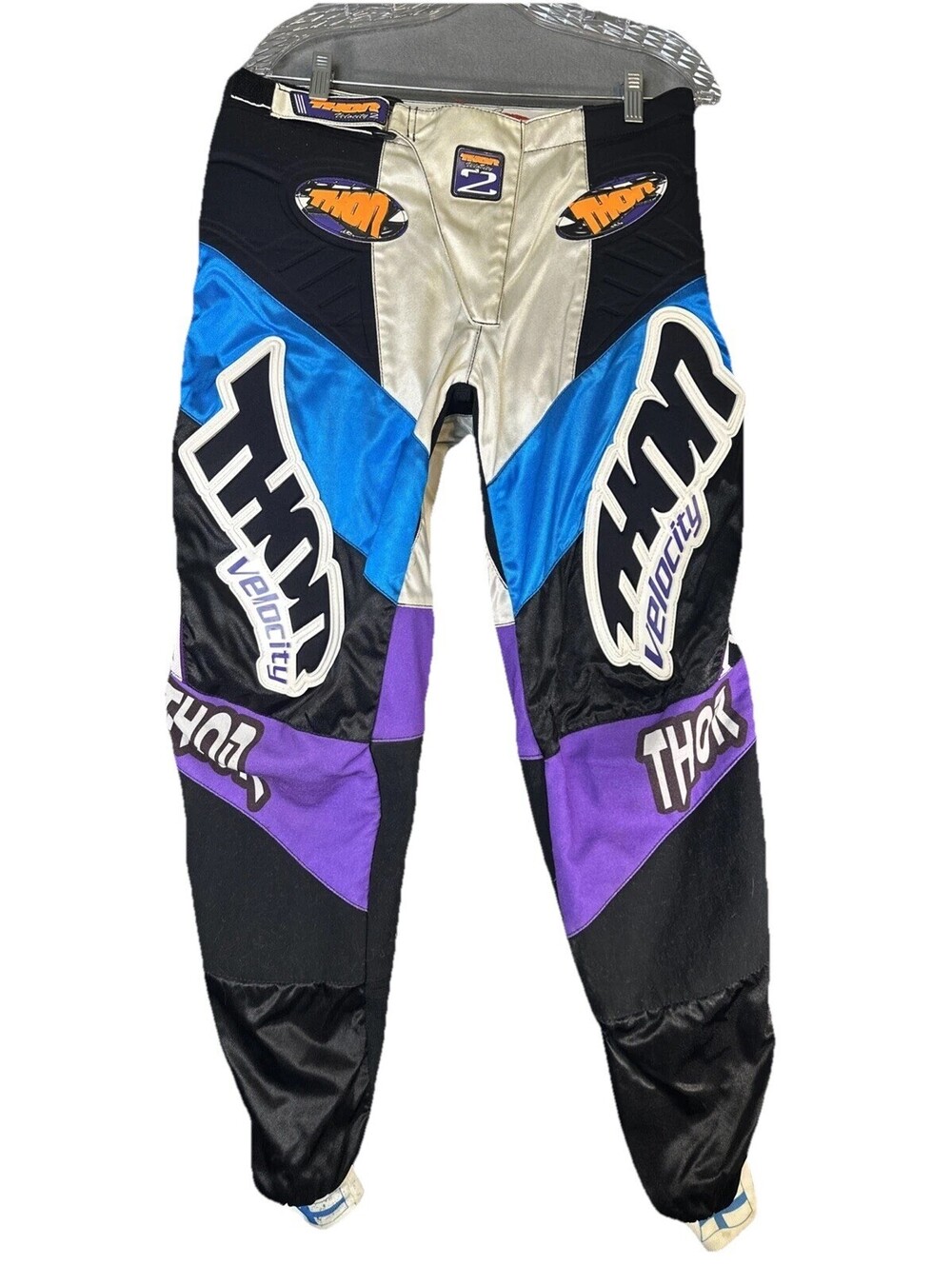 VTG Thor Velocity 2 Motocross Pants Mens 34  Black Orange Purple Pants Gear